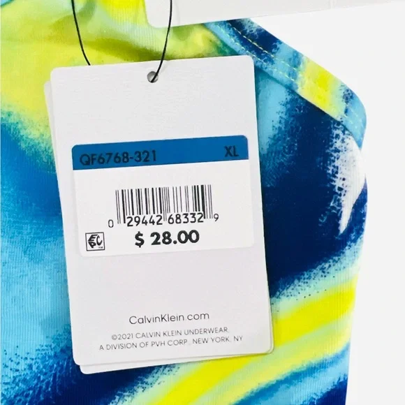 Calvin Klein Reimagined Heritage Pride Unlined Bralette White/Blue/Green Size XL - Picture 7 of 7